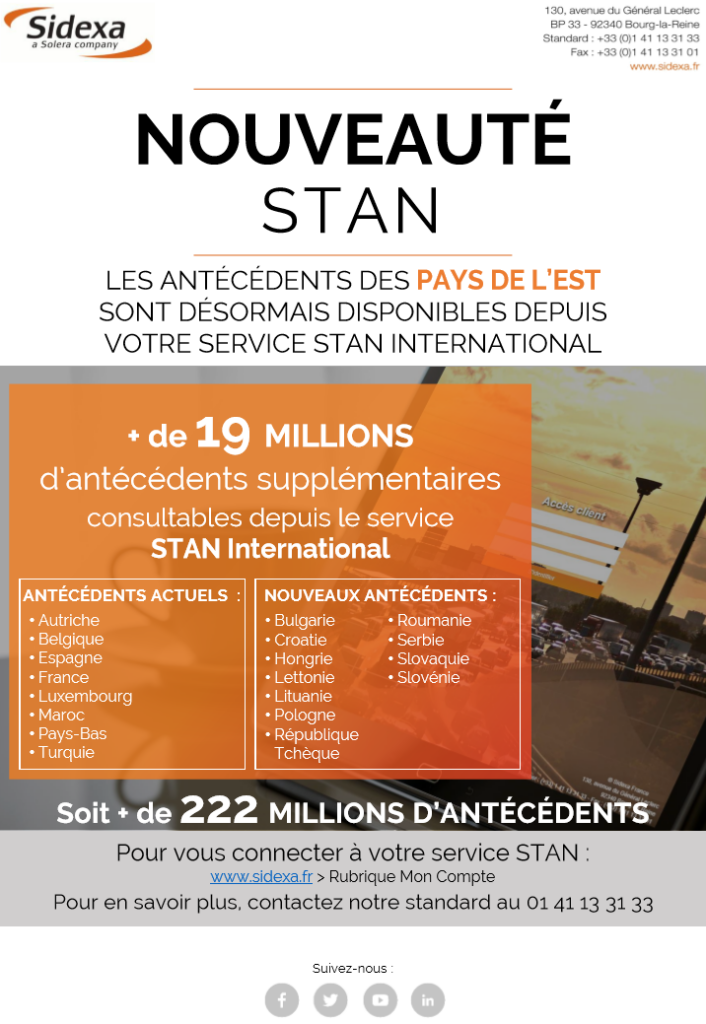 nouveauté STAN pays de l'est